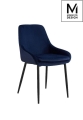 MODESTO krzesło CLOVER ciemny niebieski - welur, metal