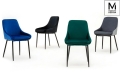 MODESTO krzesło CLOVER ciemny niebieski - welur, metal