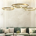 Lampa wisząca CIRCLE 80 LED mosiądz 80 cm