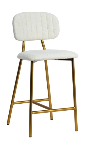 Krzesło barowe FABIOLA BOUCLE białe