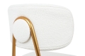 Krzesło barowe FABIOLA BOUCLE białe