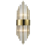Lampa ścienna DRACO, 60 cm - kryształowo - złota, styl glamour