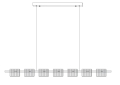 Lampa wisząca BACCIO LED złota 120 cm