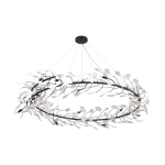 Lampa wisząca BOTANIKA 80 cm -czarna, G9, regulowana, designerska