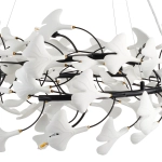 Lampa wisząca BOTANIKA 150 cm - czarna, G9, regulowana, designerska