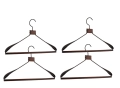 Zestaw 4 wieszaków SHP SOLID czarny
