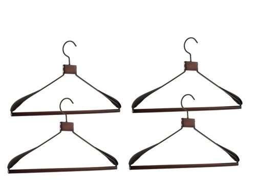 Zestaw 4 wieszaków SHP SOLID czarny