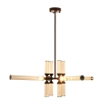 Lampa wisząca QUADRO-12 LED bursztynowe szklane klosze