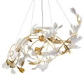 Lampa wisząca BOTANIKA GOLD 100 cm - złota, G9, regulowana, designerska
