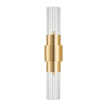 Lampa ścienna GLOW 46 cm - kinkiet złoty, szkło ryflowane