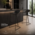 Hoker CARO BAR designerski czarny 75 cm