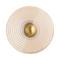 Lampa ścienna HELIOS 30 cm bursztynowo złota
