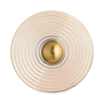 Lampa ścienna HELIOS 30 cm bursztynowo złota