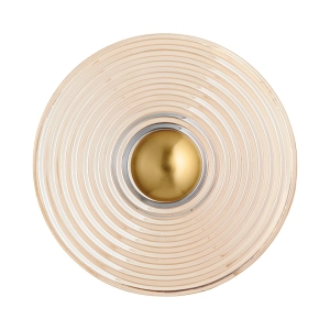 Lampa ścienna HELIOS 30 cm bursztynowo złota