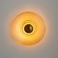 Lampa ścienna HELIOS 30 cm bursztynowo złota