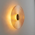 Lampa ścienna HELIOS 30 cm bursztynowo złota
