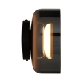 Lampa ścienna DONUT 18 cm - LED, szkło, szaro-czarna