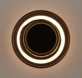 Lampa ścienna DONUT 18 cm - LED, szkło, szaro-czarna