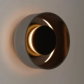 Lampa ścienna DONUT 18 cm - LED, szkło, szaro-czarna