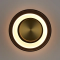 Lampa ścienna DONUT 18 cm - LED, szkło, szaro-złota