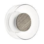 Lampa ścienna DONUT 18 – LED, szkło transparentne, brąz orzechowy