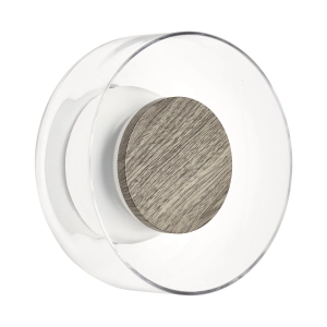 Lampa ścienna DONUT 18 – LED, szkło transparentne, brąz orzechowy