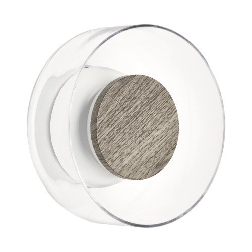 Lampa ścienna DONUT 18 – LED, szkło transparentne, brąz orzechowy-onelovedesign