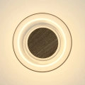 Lampa ścienna DONUT 18 – LED, szkło transparentne, brąz orzechowy