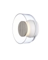 Lampa ścienna DONUT 18 – LED, szkło transparentne, brąz orzechowy