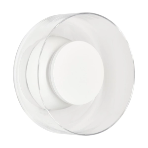 Lampa ścienna DONUT 18 – LED, szkło transparentne, biały środek