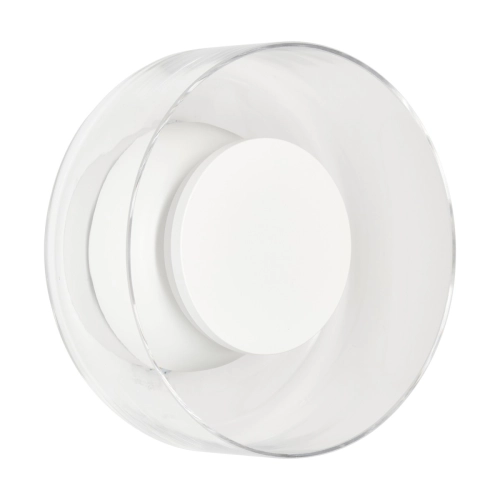Lampa ścienna DONUT 18 – LED, szkło transparentne, biały środek