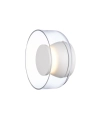 Lampa ścienna DONUT 18 – LED, szkło transparentne, biały środek