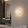 Lampa ścienna DONUT 18 – LED, szkło transparentne, biały środek