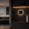 Lampa ścienna NYX 25 cm - LED okrągła, metalowa, czarna