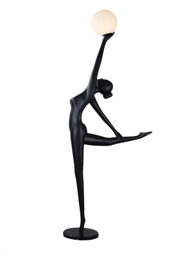 Lampa podłogowa WOMAN BALLERINA czarna 210 cm