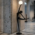 Lampa podłogowa WOMAN BALLERINA czarna 210 cm