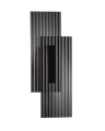 Lampa ścienna NOIR LED, kinkiet czarny ryflowany dwustronny