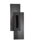 Lampa ścienna NOIR LED, kinkiet czarny ryflowany dwustronny