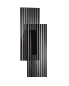 Lampa ścienna NOIR LED, kinkiet czarny ryflowany dwustronny