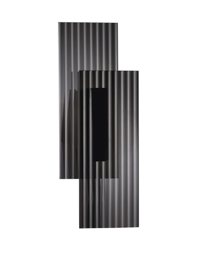 Lampa ścienna NOIR LED, kinkiet czarny ryflowany dwustronny