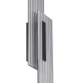 Lampa ścienna NOIR LED, kinkiet czarny ryflowany dwustronny