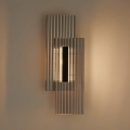 Lampa ścienna NOIR LED, kinkiet czarny ryflowany dwustronny