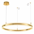 Lampa wisząLampa wisząca ARKADIA LED 80 cm - złoty połysk z kryształowym pierścieniem