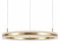 Lampa wisząLampa wisząca ARKADIA LED 80 cm - złoty połysk z kryształowym pierścieniem