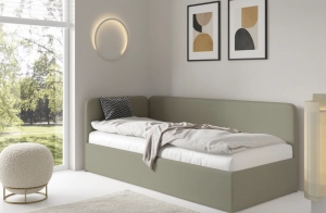 Łóżko tapicerowane ZENE pojedyncze z pojemnikiem + kolory