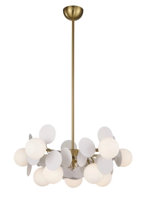 Lampa wisząca CHIC-5, biało złota 65 cm
