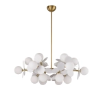 Lampa wisząca CHIC-6, biało złota 90 cm