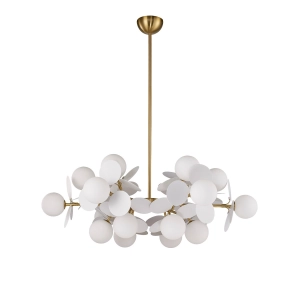 Lampa wisząca CHIC-6, biało złota 90 cm