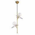Lampa wisząca CHIC-2 pionowa złoto biała 26 cm