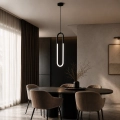 Lampa wisząca U-SHAPE pionowa czarna 60 cm